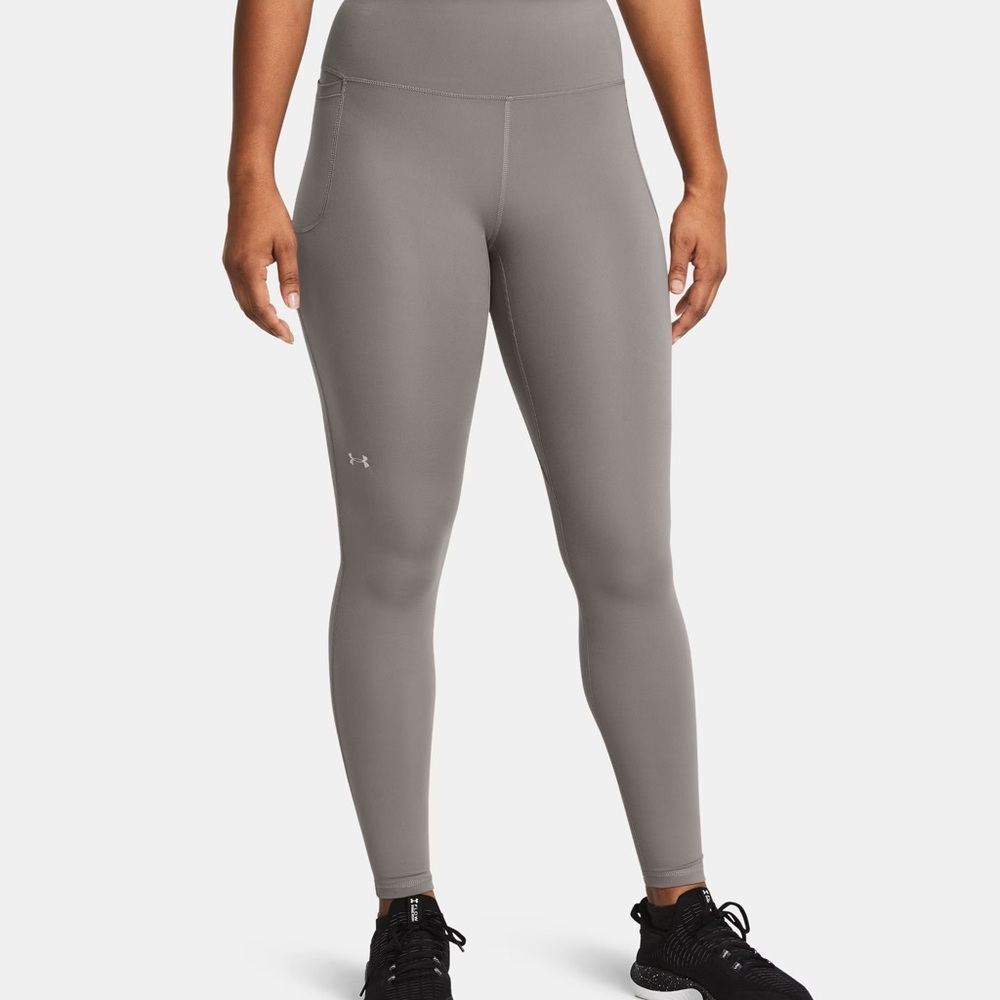 NWT Under Armour Gray High Rise Full Length Legging - Size Small